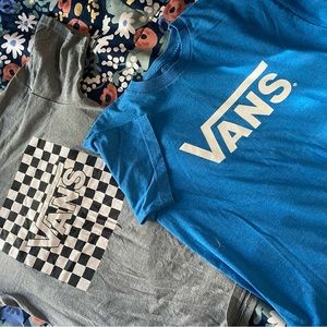 Two Vans T shirts, size adult Small